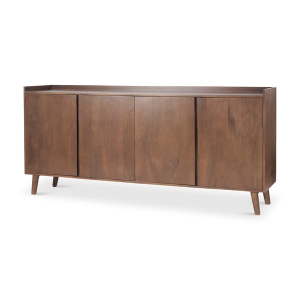 Mercana Lillie Elegant Solid Mango Wood 4-Door Sideboard with Modern Design for Versatile Storage Solutions 69943