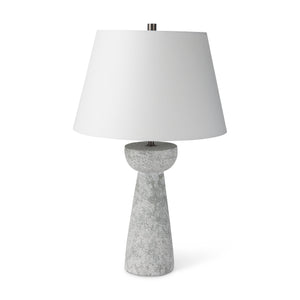 Mercana Julia 16.0L x 16.0W x 27.0H Gray Antique Painted Cement Table Lamp 69706