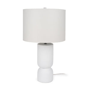 Mercana Everly Table Lamp - Modern Cement Base with Beige Shade for Ambient Lighting in Any Room Decor 69707