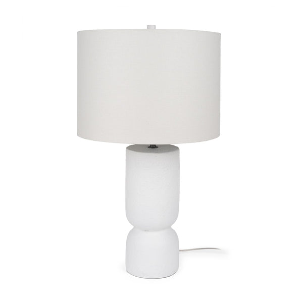 Mercana Everly Table Lamp - Modern Cement Base with Beige Shade for Ambient Lighting in Any Room Decor 69707