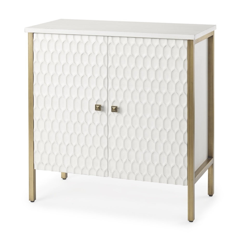 Mercana Savannah Coastal Glam Accent Cabinet for Stylish Storage in Living Room, Entryway, or Bedroom 69760