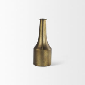 Mercana Aubrey Large 24H Gold Iron Jug Vase - Elegant Industrial Glam Decor for Modern Floral Displays Antique Gold Metal | 14H 69854