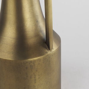 Mercana Aubrey Large 24H Gold Iron Jug Vase - Elegant Industrial Glam Decor for Modern Floral Displays Antique Gold Metal | 14H 69854