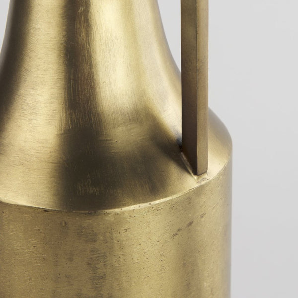 Mercana Aubrey Large 24H Gold Iron Jug Vase - Elegant Industrial Glam Decor for Modern Floral Displays Antique Gold Metal | 18H 69855