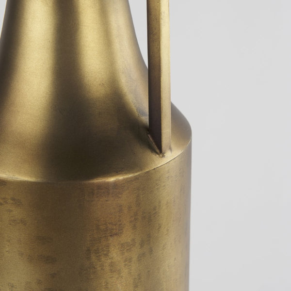 Mercana Aubrey Large 24H Gold Iron Jug Vase - Elegant Industrial Glam Decor for Modern Floral Displays Antique Gold Metal | 24H 69856