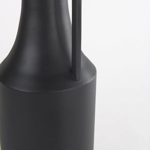 Mercana Aubrey Small Black Iron Flower Vase - Elegant Sculptural Décor for Modern Interiors and Events Antique Black Metal | 18H 69858