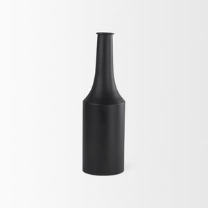 Mercana Aubrey Small Black Iron Flower Vase - Elegant Sculptural Décor for Modern Interiors and Events Antique Black Metal | 18H 69858