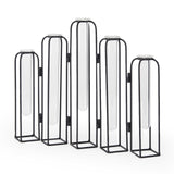 Mila 13.4L x 2.5W x 11.0H Metal and Glass Decorative Accent