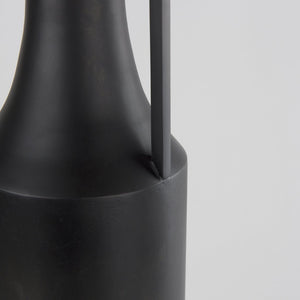 Mercana Aubrey Small Black Iron Flower Vase - Elegant Sculptural Décor for Modern Interiors and Events Antique Black Metal| 24H 69859