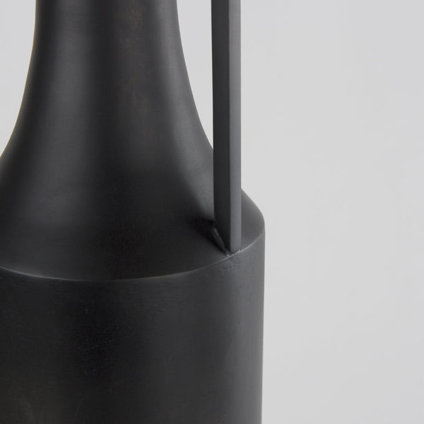 Mercana Aubrey Small Black Iron Flower Vase - Elegant Sculptural Décor for Modern Interiors and Events Antique Black Metal| 24H 69859