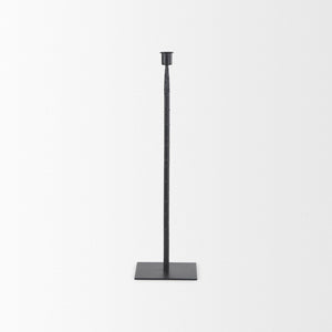 Mercana Porter Candle Holder - Industrial-Style Matte Iron Accent for Taper Candles in Any Home Decor Setting Black Metal | 18.0H 69861