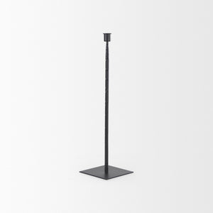 Mercana Porter Candle Holder - Industrial-Style Matte Iron Accent for Taper Candles in Any Home Decor Setting Black Metal | 18.0H 69861