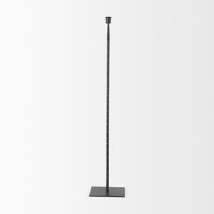 Mercana Porter Candle Holder - Industrial-Style Matte Iron Accent for Taper Candles in Any Home Decor Setting Black Metal | 30.0H 69862