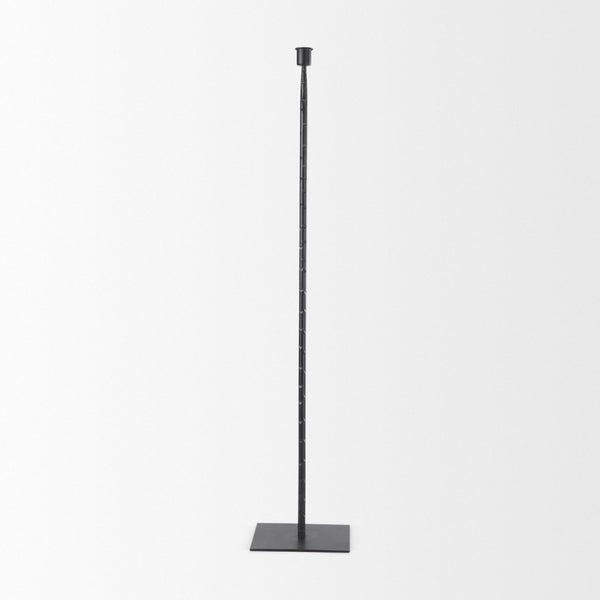 Mercana Porter Candle Holder - Industrial-Style Matte Iron Accent for Taper Candles in Any Home Decor Setting Black Metal | 30.0H 69862