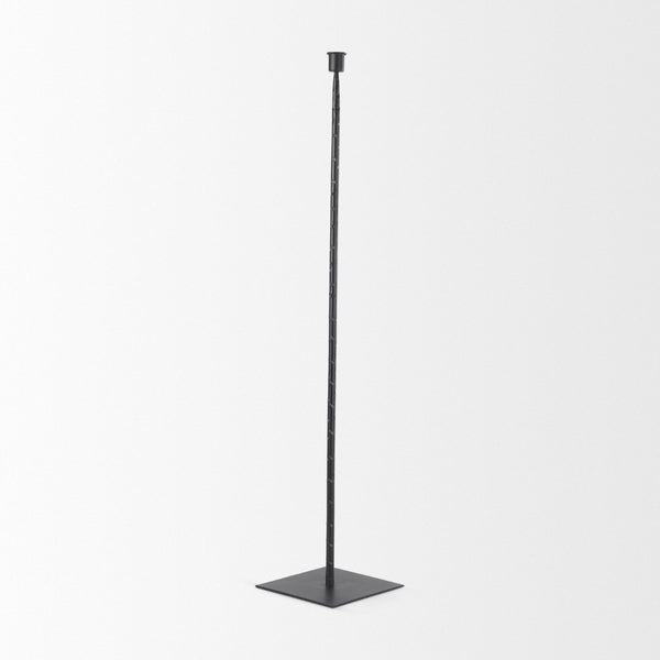 Mercana Porter Candle Holder - Industrial-Style Matte Iron Accent for Taper Candles in Any Home Decor Setting Black Metal | 30.0H 69862