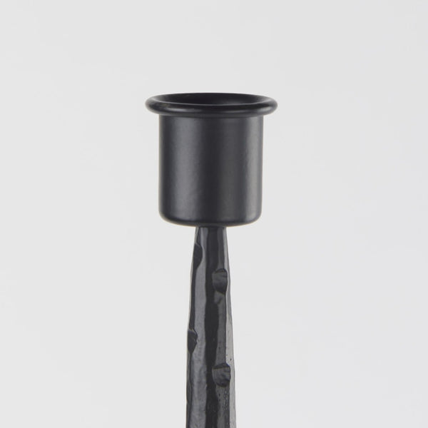 Mercana Porter Candle Holder - Industrial-Style Matte Iron Accent for Taper Candles in Any Home Decor Setting Black Metal | 30.0H 69862