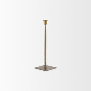 Mercana Porter Candle Holder - Industrial-Style Matte Iron Accent for Taper Candles in Any Home Decor Setting Gold Metal | 12" 69863