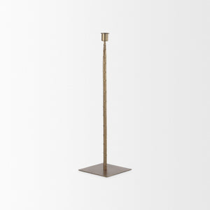 Mercana Porter Candle Holder - Industrial-Style Matte Iron Accent for Taper Candles in Any Home Decor Setting Gold Metal | 18" 69864