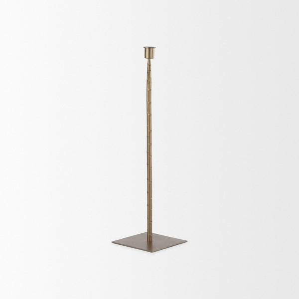 Mercana Porter Candle Holder - Industrial-Style Matte Iron Accent for Taper Candles in Any Home Decor Setting Gold Metal | 18" 69864