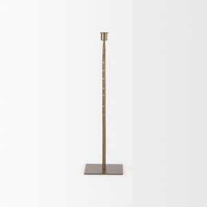 Mercana Porter Candle Holder - Industrial-Style Matte Iron Accent for Taper Candles in Any Home Decor Setting Gold Metal | 18" 69864