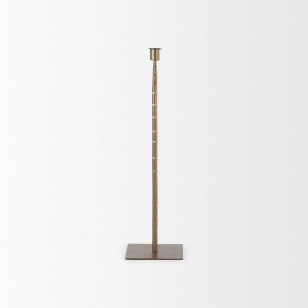 Mercana Porter Candle Holder - Industrial-Style Matte Iron Accent for Taper Candles in Any Home Decor Setting Gold Metal | 18" 69864