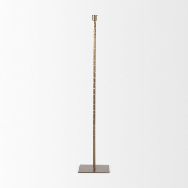 Mercana Porter Candle Holder - Industrial-Style Matte Iron Accent for Taper Candles in Any Home Decor Setting Gold Metal | 30" 69865