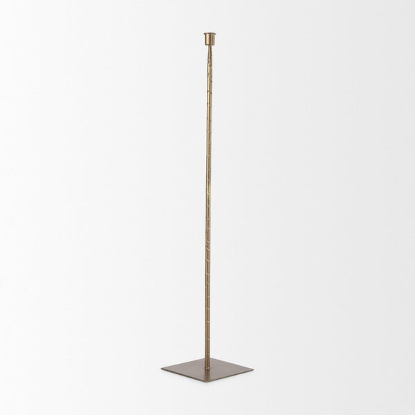 Mercana Porter Candle Holder - Industrial-Style Matte Iron Accent for Taper Candles in Any Home Decor Setting Gold Metal | 30" 69865