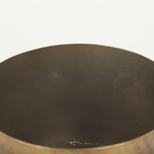 Mercana Juno Modern Contemporary Cast Iron Vase in Matte Gold – Ideal for Fresh Flowers & Home Decor Antique Gold Metal | 6.5H 69866