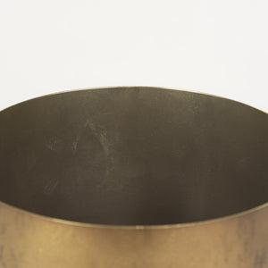 Mercana Juno Modern Contemporary Cast Iron Vase in Matte Gold – Ideal for Fresh Flowers & Home Decor Antique Gold Metal | 8.5H 69867