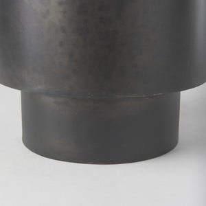 Mercana Juno Modern Contemporary Cast Iron Vase in Matte Gold – Ideal for Fresh Flowers & Home Decor Antique Black Metal | 8.5H 69871