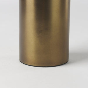 Mercana Malta Aluminum Candle Holder - Modern Dark Gold Accent for Elegant Home Decor and Tabletop Display Gold Metal | 7.5" 69869