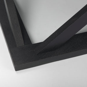 Mercana Forsey Contemporary Solid Mango Wood Coffee Table with Lattice Design – Perfect for Modern Living Spaces Black Wood 69743