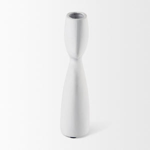 Mercana Rylee Sculptural Ceramic Vase - Modern Matte Finish for Stylish Home Décor and Versatile Arrangements White Ceramic | 11.6H 69802