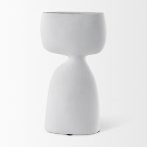 Mercana Rylee Sculptural Ceramic Vase - Modern Matte Finish for Stylish Home Décor and Versatile Arrangements White Ceramic | 11.6H 69802