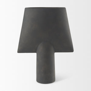 Mercana Rylee Sculptural Ceramic Vase - Modern Matte Finish for Stylish Home Décor and Versatile Arrangements Dark Brown Ceramic | 13.0H 69803