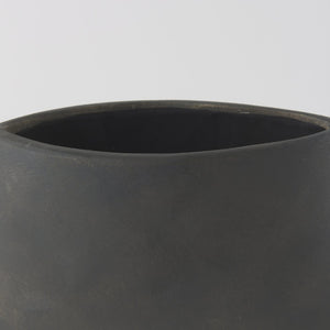 Mercana Rylee Sculptural Ceramic Vase - Modern Matte Finish for Stylish Home Décor and Versatile Arrangements Dark Brown Ceramic | 13.0H 69803