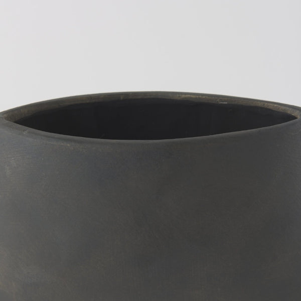 Mercana Rylee Sculptural Ceramic Vase - Modern Matte Finish for Stylish Home Décor and Versatile Arrangements Dark Brown Ceramic | 13.0H 69803