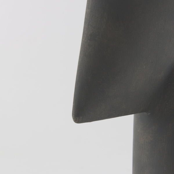 Mercana Rylee Sculptural Ceramic Vase - Modern Matte Finish for Stylish Home Décor and Versatile Arrangements Dark Brown Ceramic | 13.0H 69803