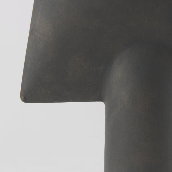 Mercana Rylee Sculptural Ceramic Vase - Modern Matte Finish for Stylish Home Décor and Versatile Arrangements Dark Brown Ceramic | 13.0H 69803