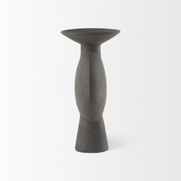 Mercana Kaz Sculptural Ceramic Vase with Textured Matte Finish - Modern Home Décor for Any Space Earthy Brown Ceramic |  11.2H 69810