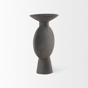 Mercana Kaz Sculptural Ceramic Vase with Textured Matte Finish - Modern Home Décor for Any Space Earthy Brown Ceramic |  11.2H 69810