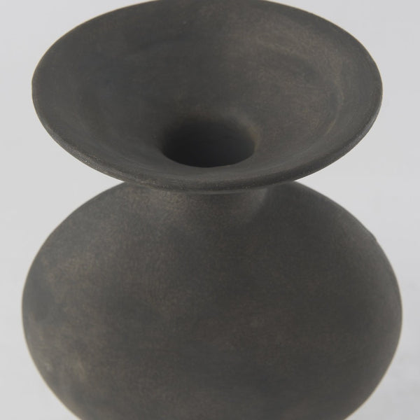 Mercana Kaz Sculptural Ceramic Vase with Textured Matte Finish - Modern Home Décor for Any Space Earthy Brown Ceramic |  11.2H 69810