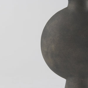 Mercana Kaz Sculptural Ceramic Vase with Textured Matte Finish - Modern Home Décor for Any Space Earthy Brown Ceramic |  11.2H 69810