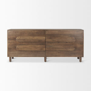 Mercana Astrid 71-Inch Solid Mango Wood Sideboard with 6 Drawers for Modern and Mid-Century Homes 69940