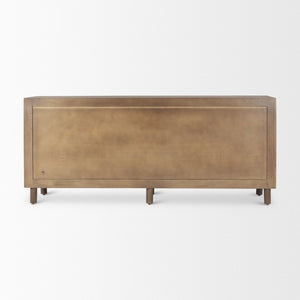 Mercana Astrid 71-Inch Solid Mango Wood Sideboard with 6 Drawers for Modern and Mid-Century Homes 69940