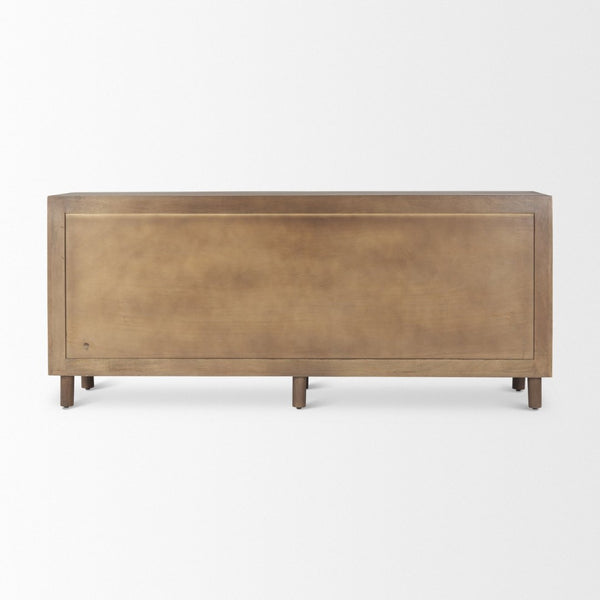 Mercana Astrid 71-Inch Solid Mango Wood Sideboard with 6 Drawers for Modern and Mid-Century Homes 69940