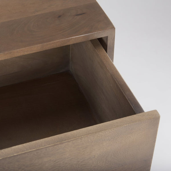 Mercana Astrid Solid Mango Wood 3-Drawer Cabinet with Mid-Century Design for Stylish Home Organization 69941