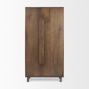 Mercana Astrid Solid Wood Armoire for Stylish Storage in Bedrooms, Offices, or Entryways – Mid-Century Charm 69942