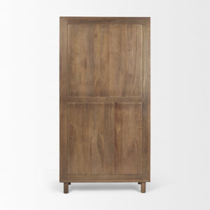 Mercana Astrid Solid Wood Armoire for Stylish Storage in Bedrooms, Offices, or Entryways – Mid-Century Charm 69942