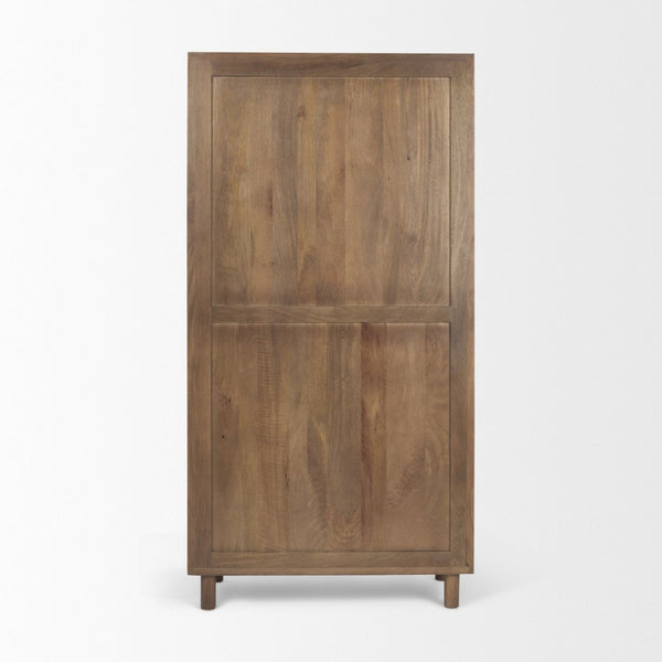 Mercana Astrid Solid Wood Armoire for Stylish Storage in Bedrooms, Offices, or Entryways – Mid-Century Charm 69942